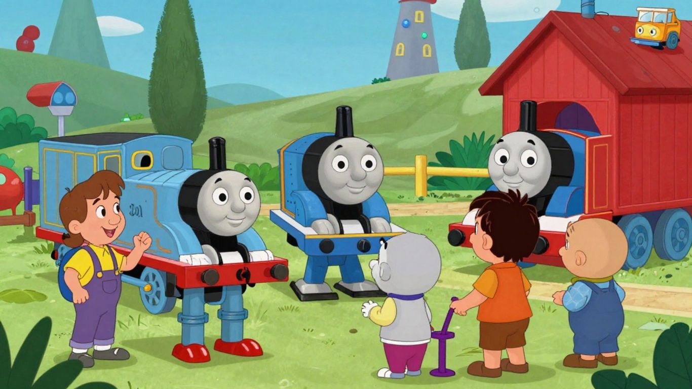 Beloved HIT Entertainment characters in a colorful, illustrative game-like scene.