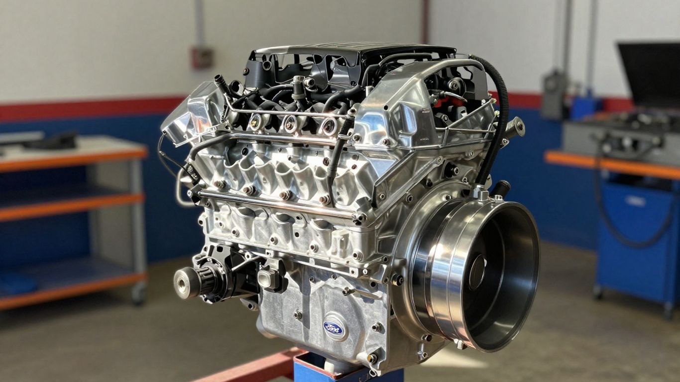 Used Ford engine ready for installation