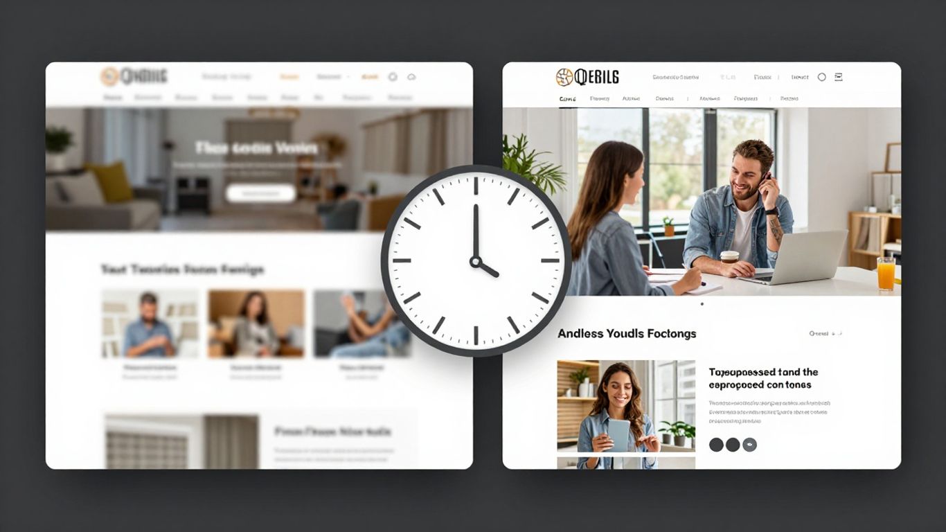 Window treatment website loading speed comparison.