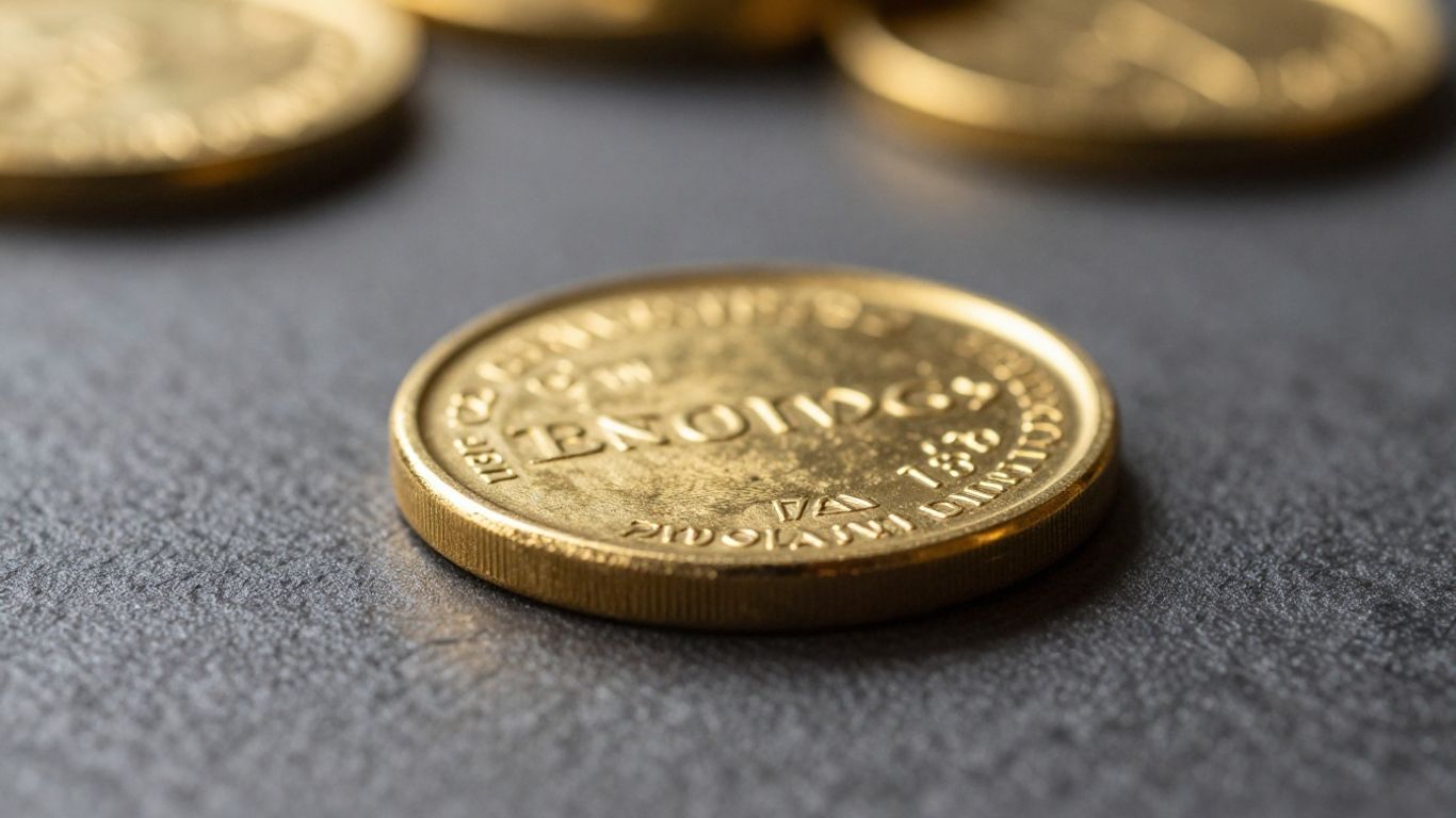 Lingot d'or brillant sur fond sombre