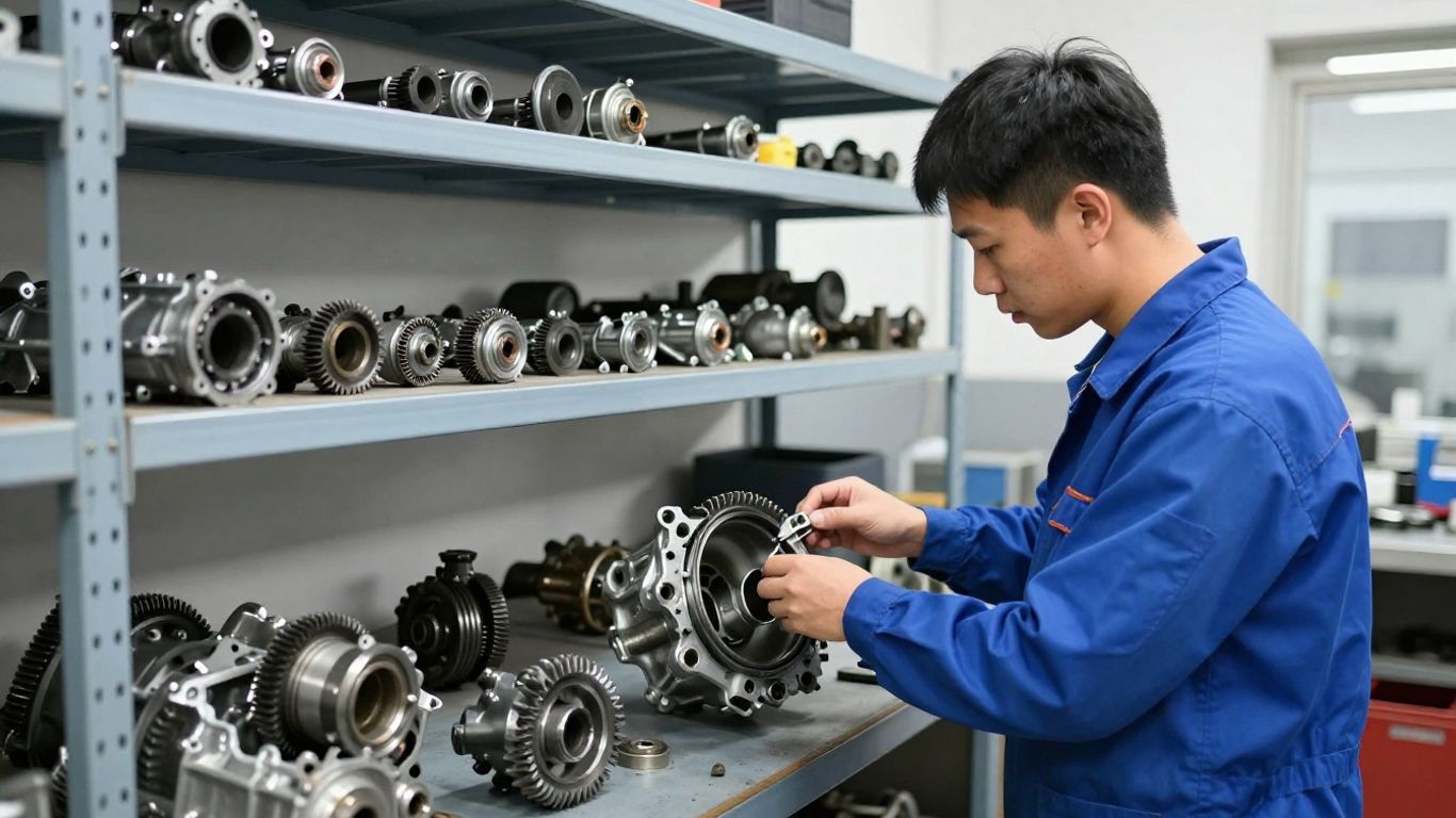 Interior view of modern car salvage workshop