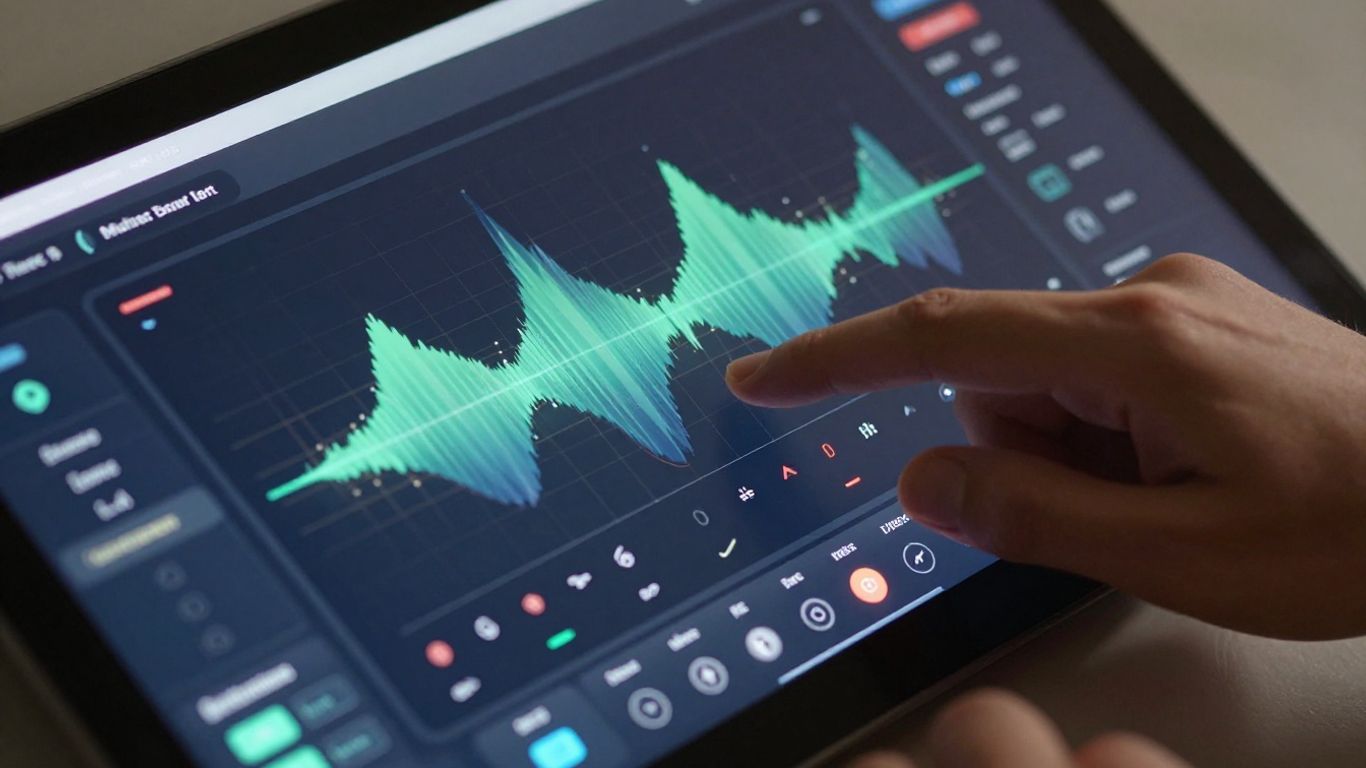 Hands interacting with intuitive AI music interface.