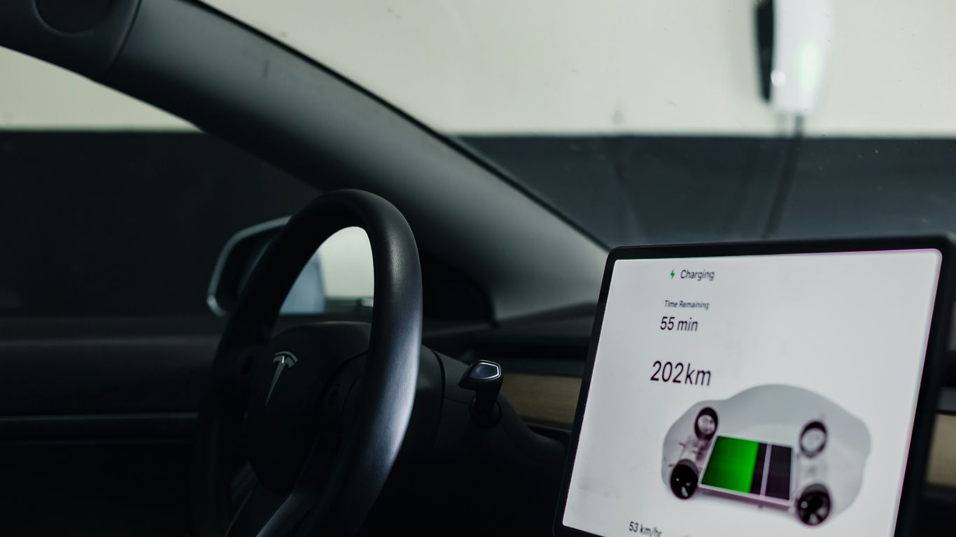 a picture of a car dashboard with a display on the dashboard