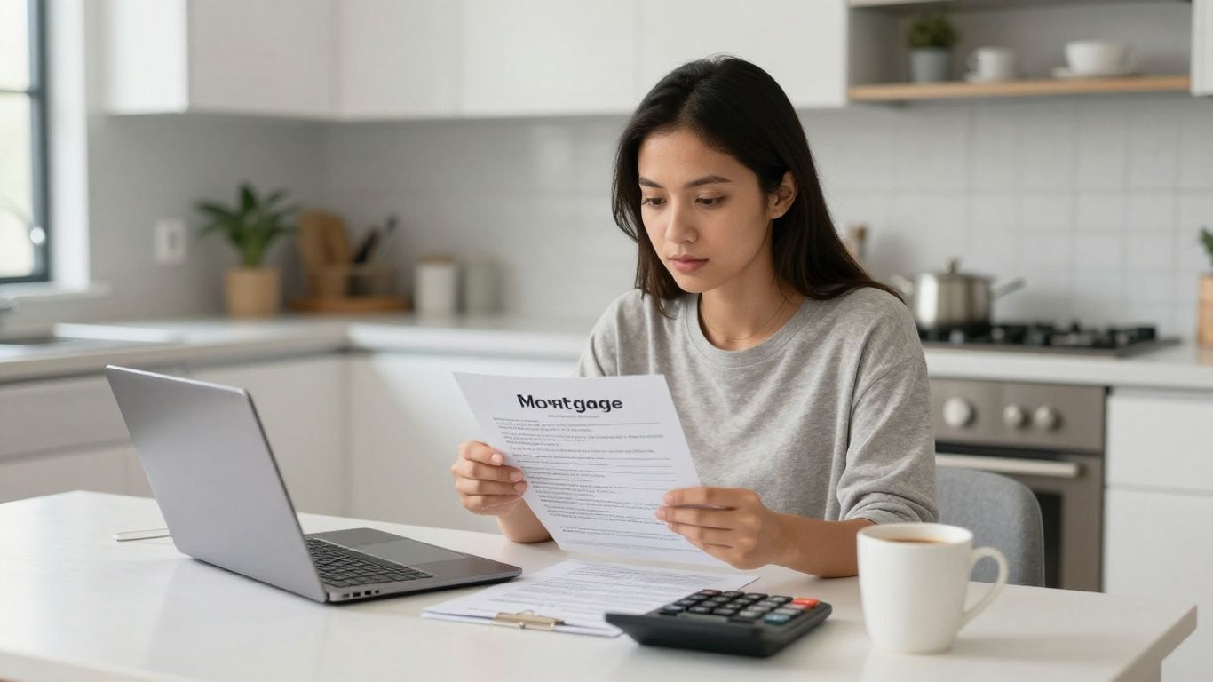 Houston buyer reviewing mortgage documents