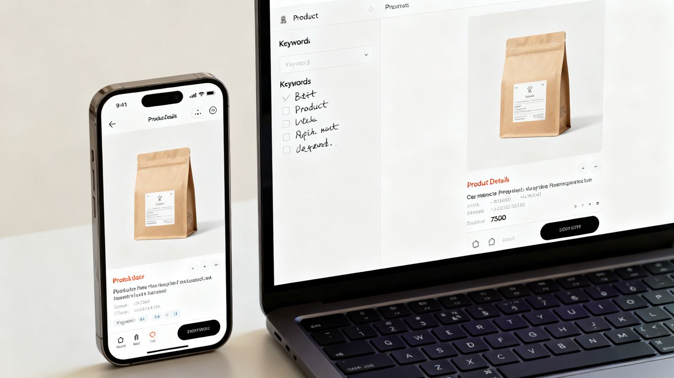 Amazon product page with clear search-focused copy