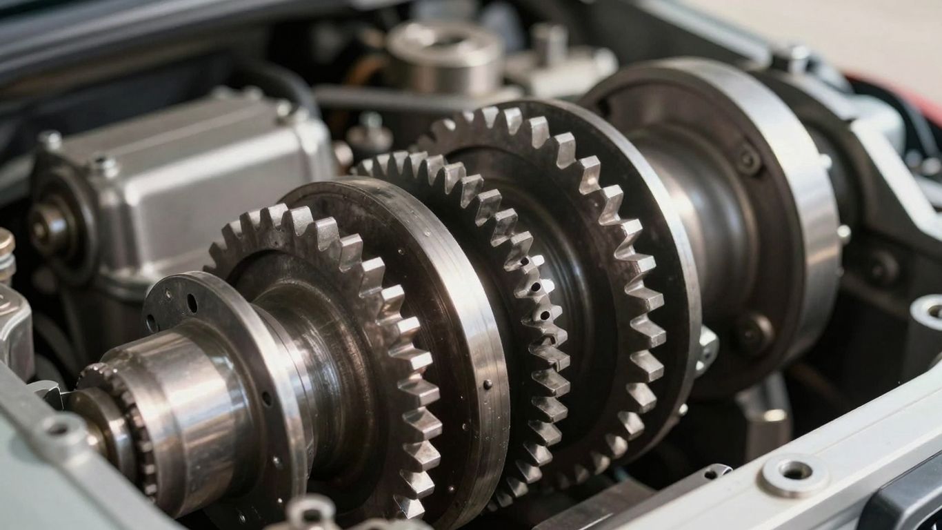 Used car gearbox with visible gears and casing.