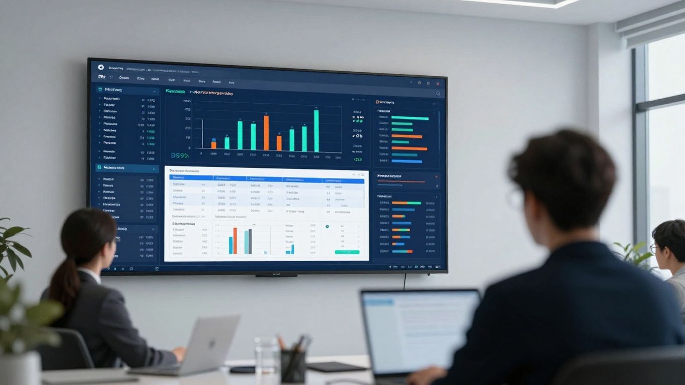 Data insights displayed on a screen