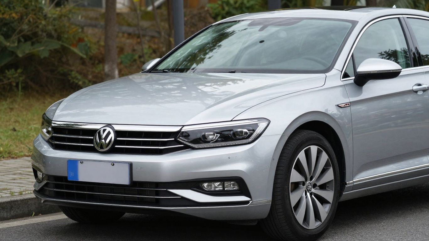 Silver Volkswagen Passat parked outdoors
