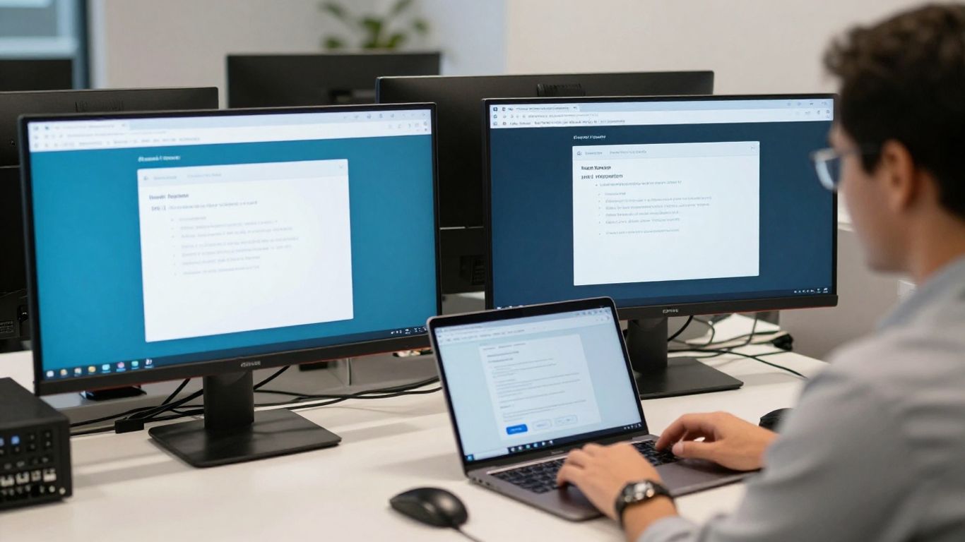 Technician testing Microsoft 365 email migration
