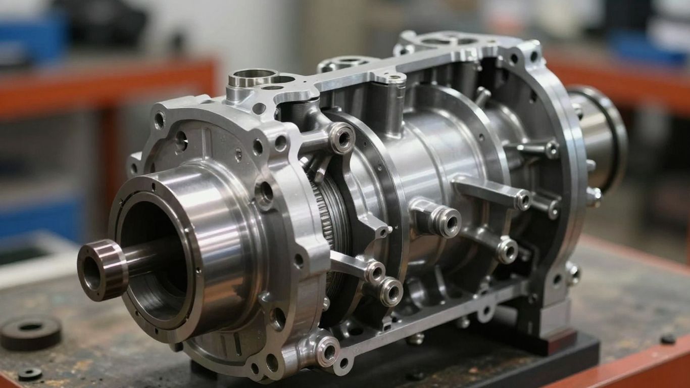 Clean car gearbox and differential assembly