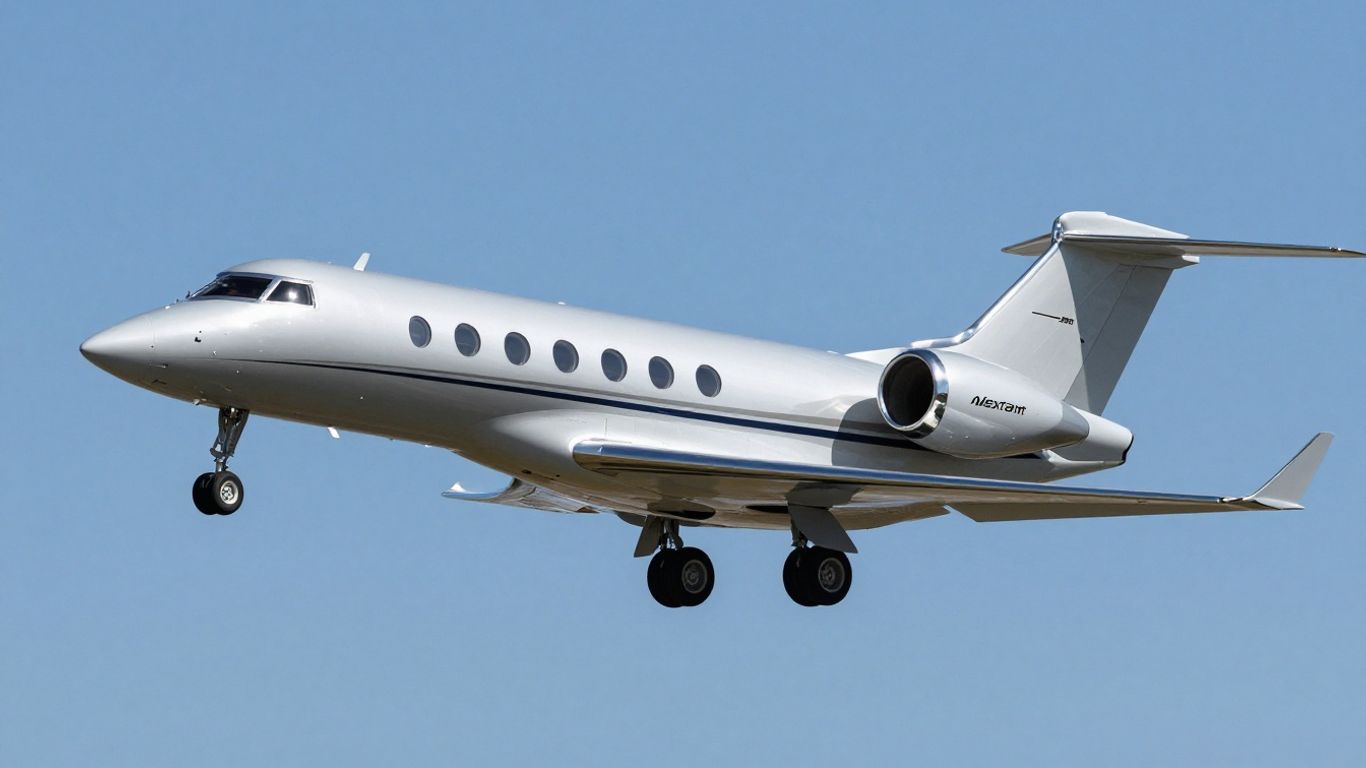 Nextant 400XTi business jet in flight.