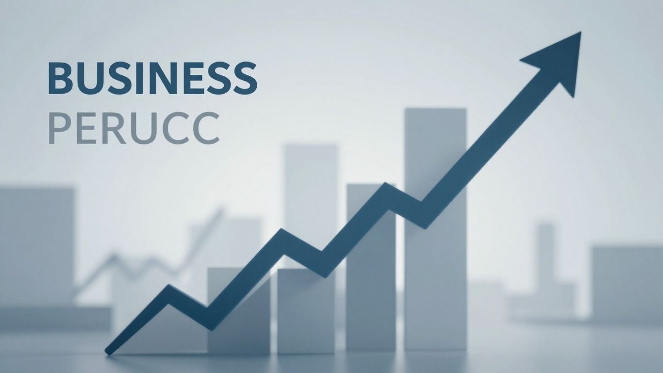 Business growth and success with upward trends.