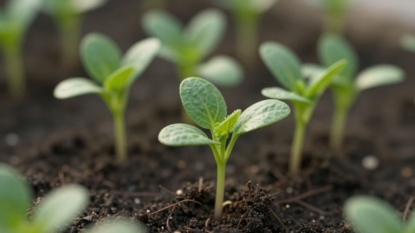 Junge Gemüsepflanzen im März