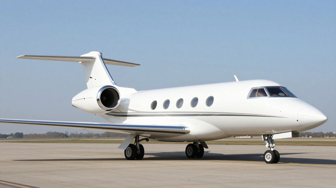 Gulfstream G500 private jet on tarmac
