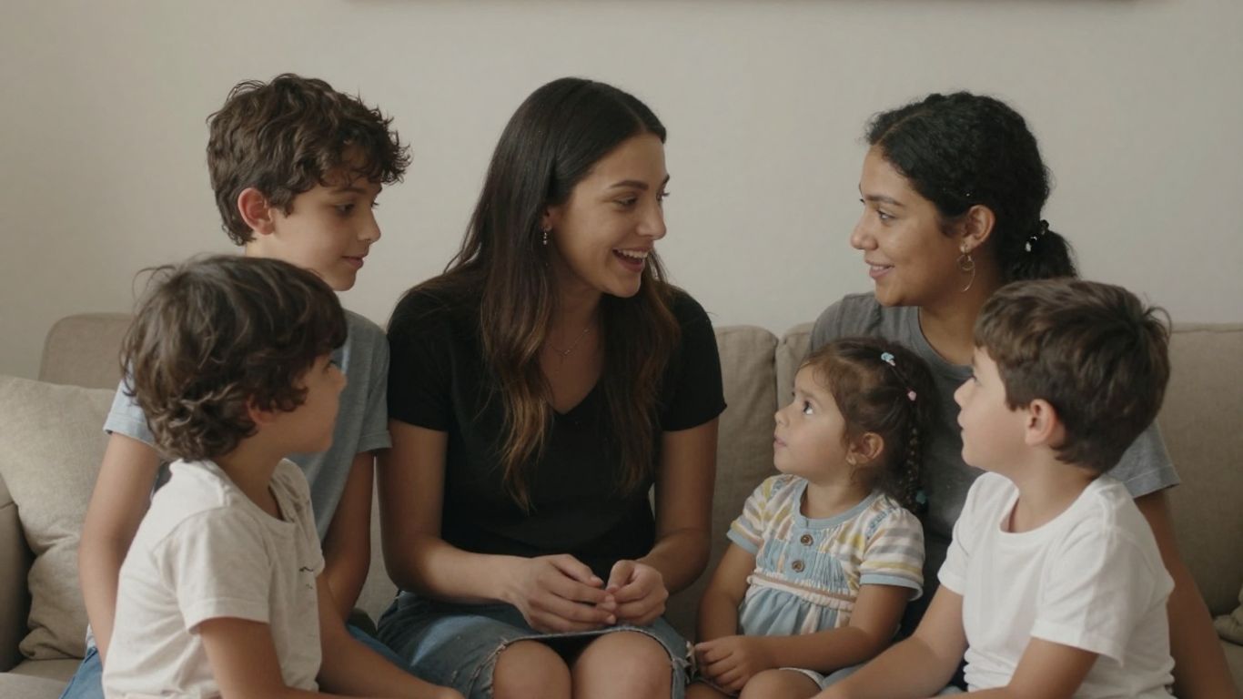 Dieuwertje Blok met haar kinderen