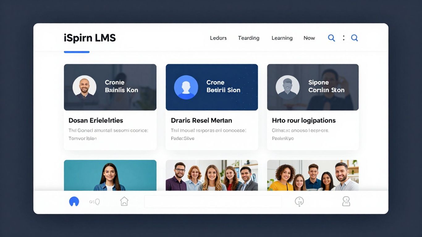iSpring LMS interface with course modules and progress