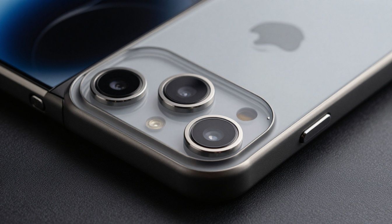 Close-up view of an iPhone 17 Pro in a heavy-duty case, showing the reinforced corner and raised edge protecting the screen.