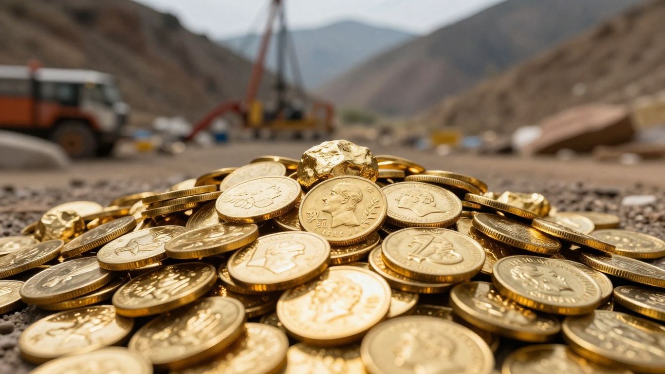 Lingots d'or et actions minières pour la diversification de portefeuille.
