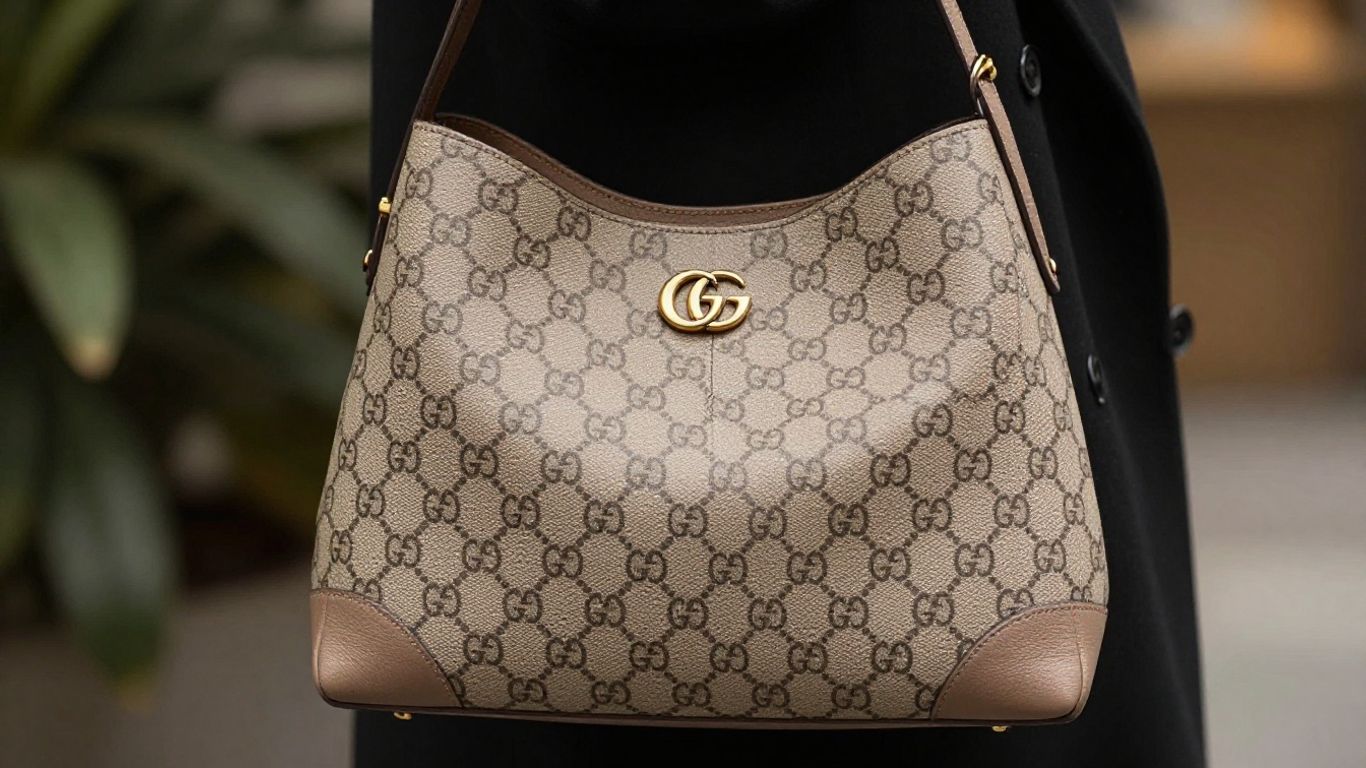 Gucci hobo bag with signature hardware