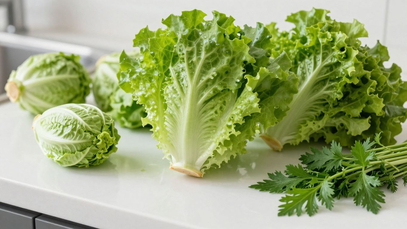 ผักสดเขียวขจีพร้อมสำหรับการซีล