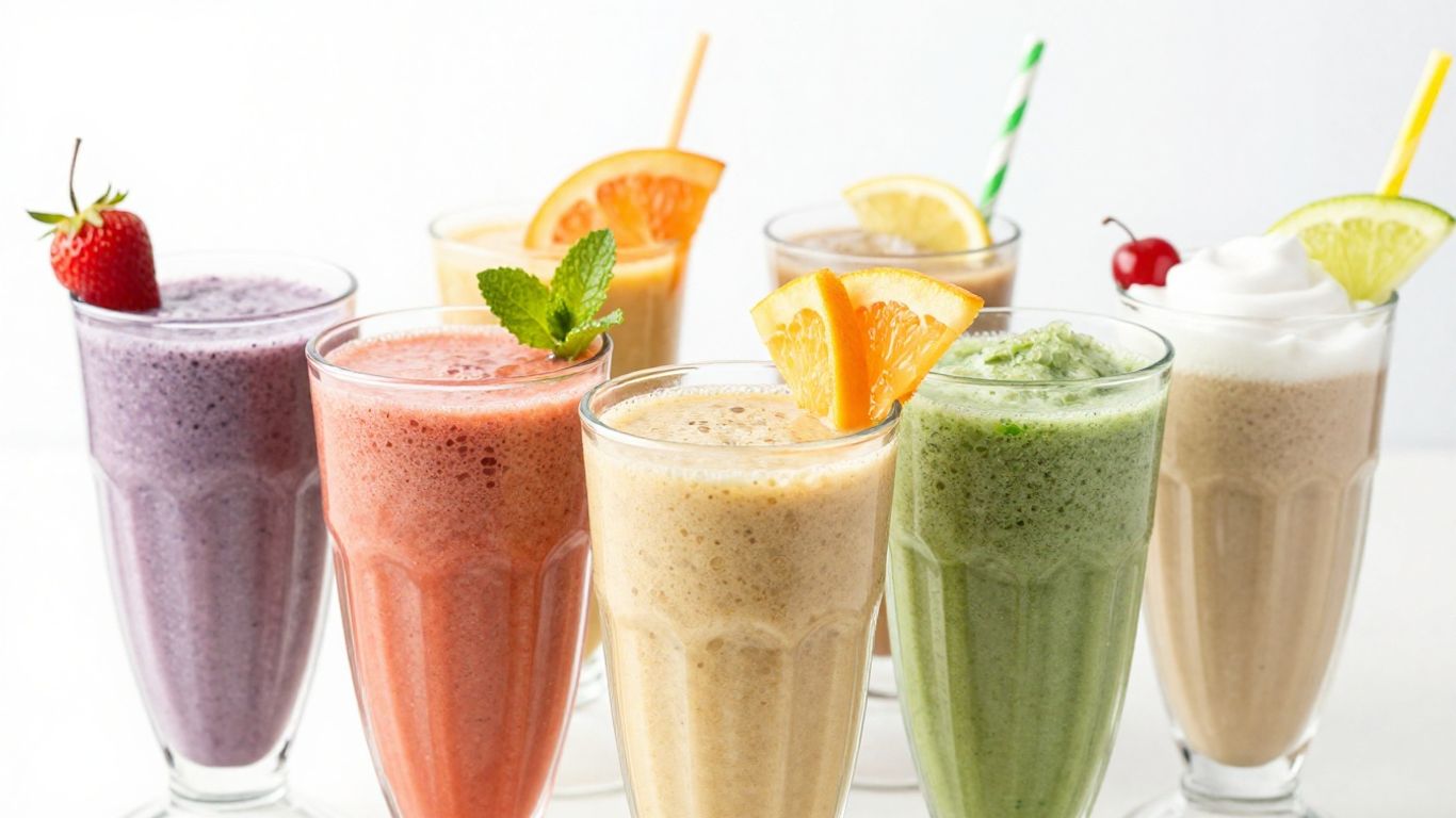 Assortment of colorful Herbalife meal replacement shakes.