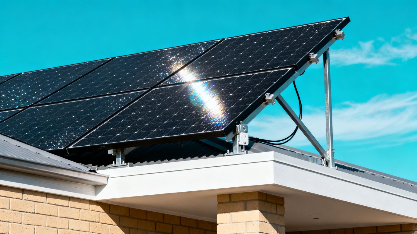 Panneaux solaires sur un toit moderne