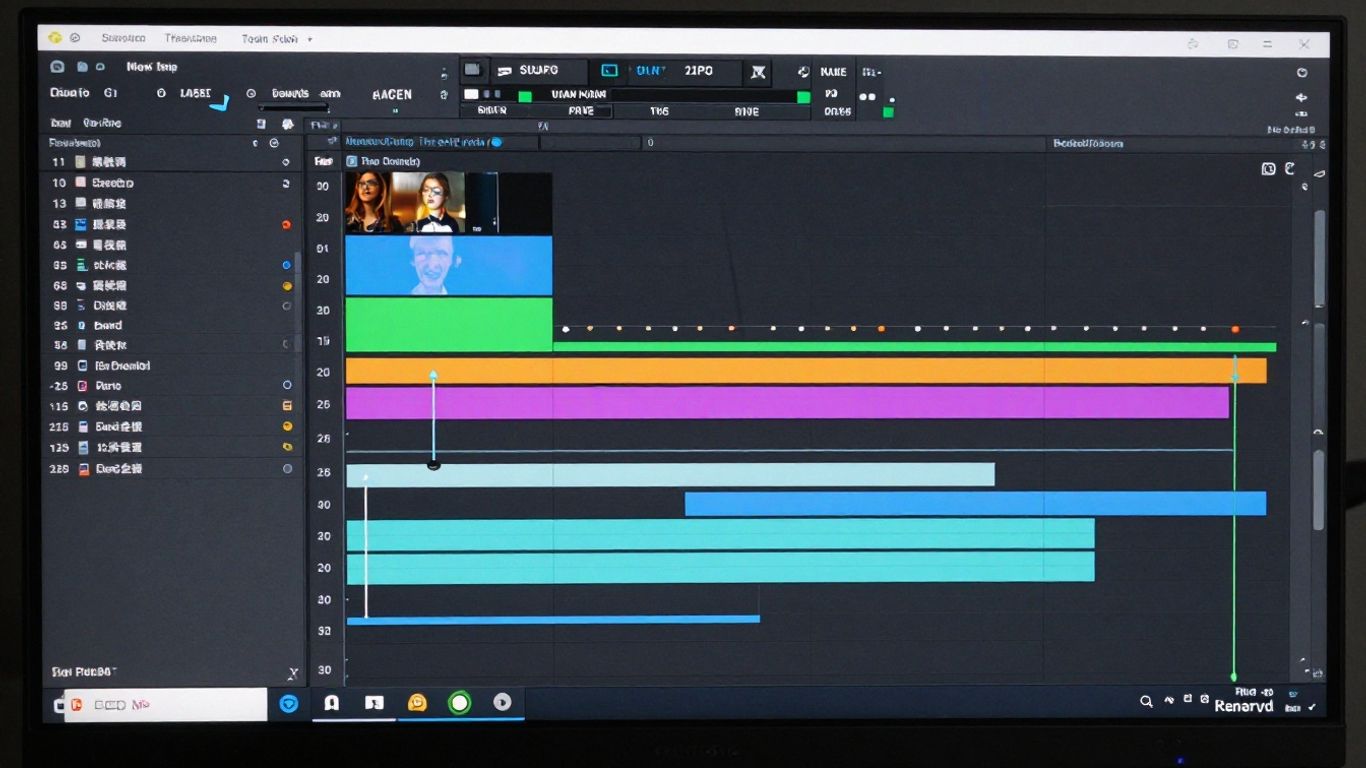 Carefully curated video editing project timeline