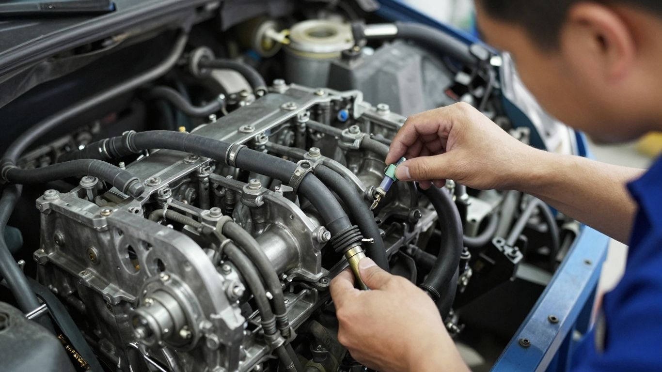 Engine assembly ready for testing