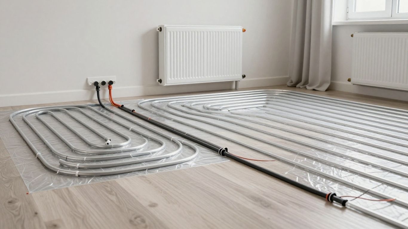 Chauffage au sol hydraulique comparé à électrique