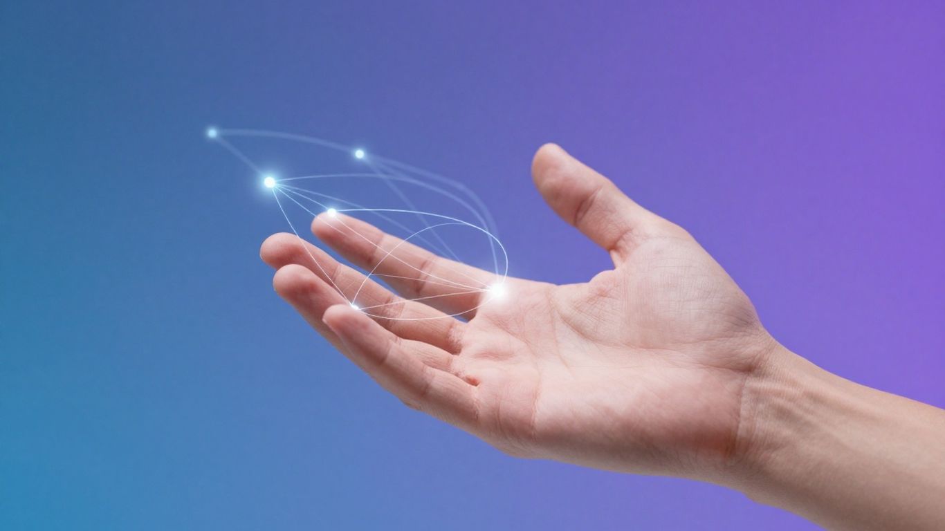 AI and human hands connecting, symbolizing superior customer experience.