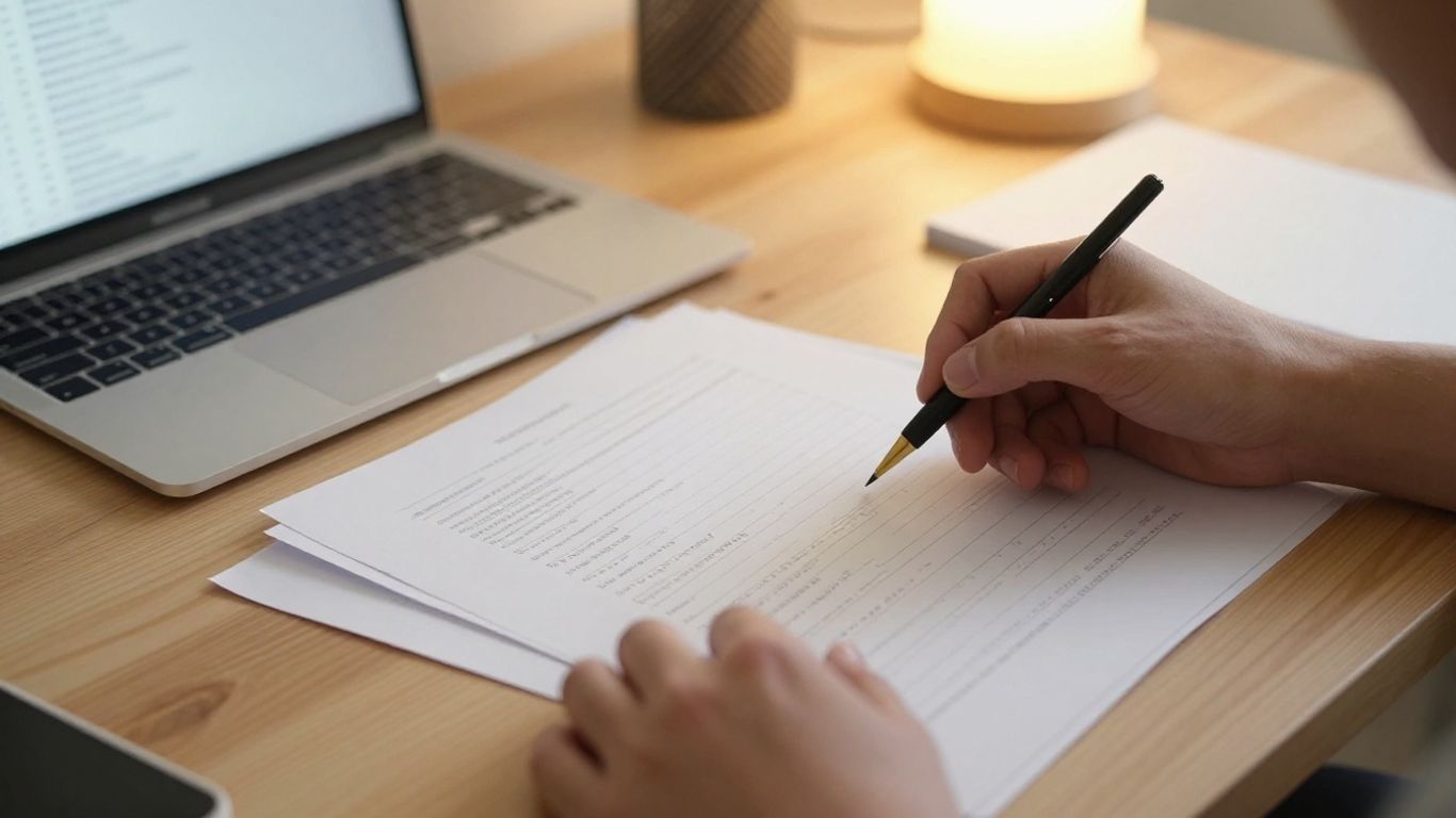 Reviewer examining writing evidence and revision history