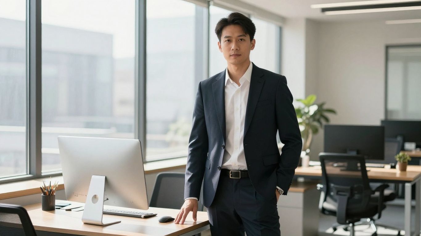 Professional executive in modern office.