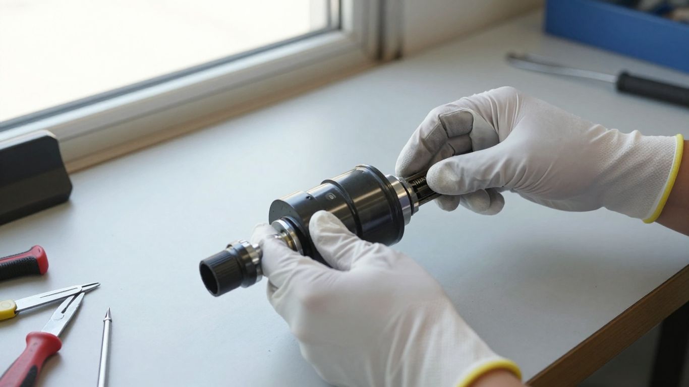 Inspecting a used automotive component closely