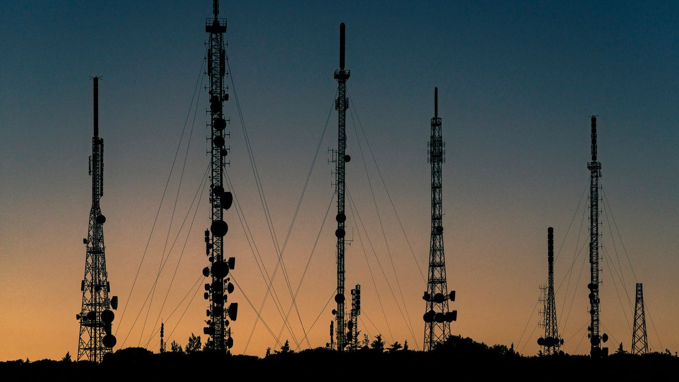 A fiber-optic telecommunications infrastructure diagram