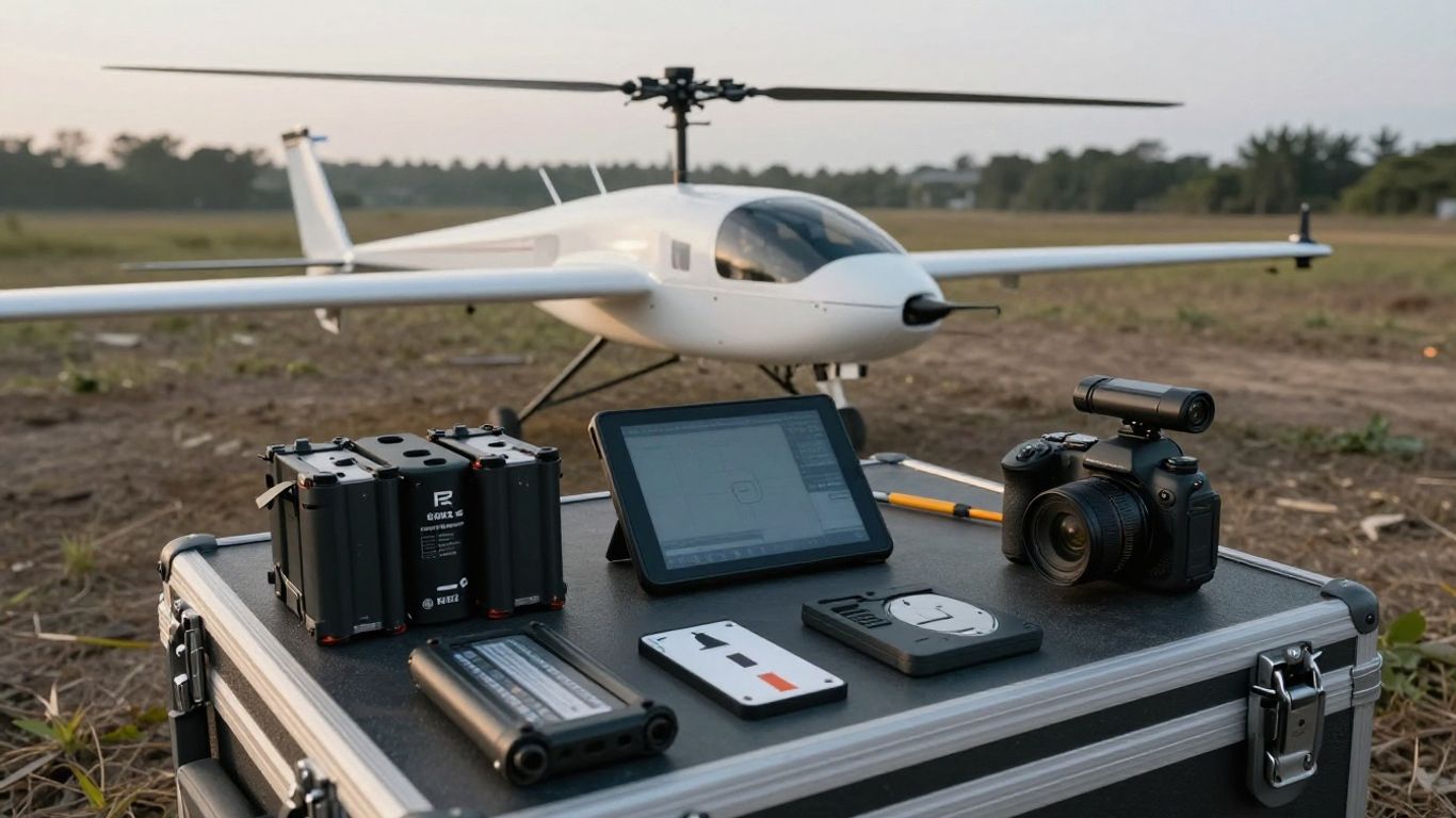 VTOL mapping drone prepared for survey