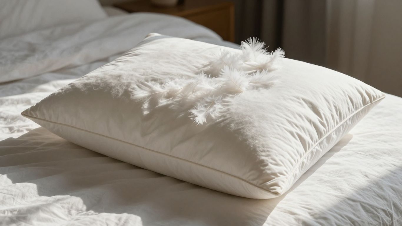 Brooklinen down pillow on a bed