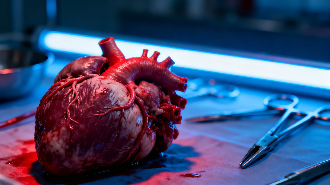 A medical scan showing stressed heart tissue