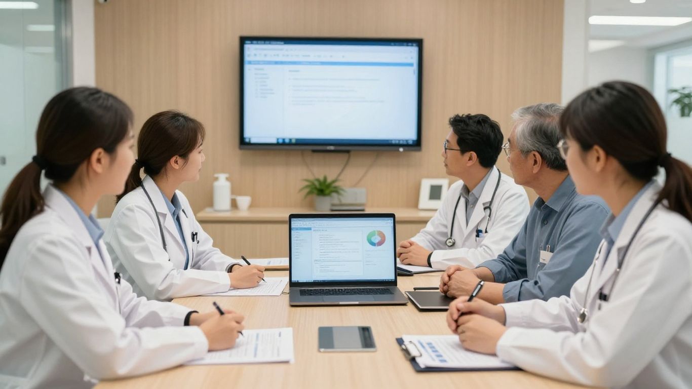 Healthcare marketing performance review with agency client