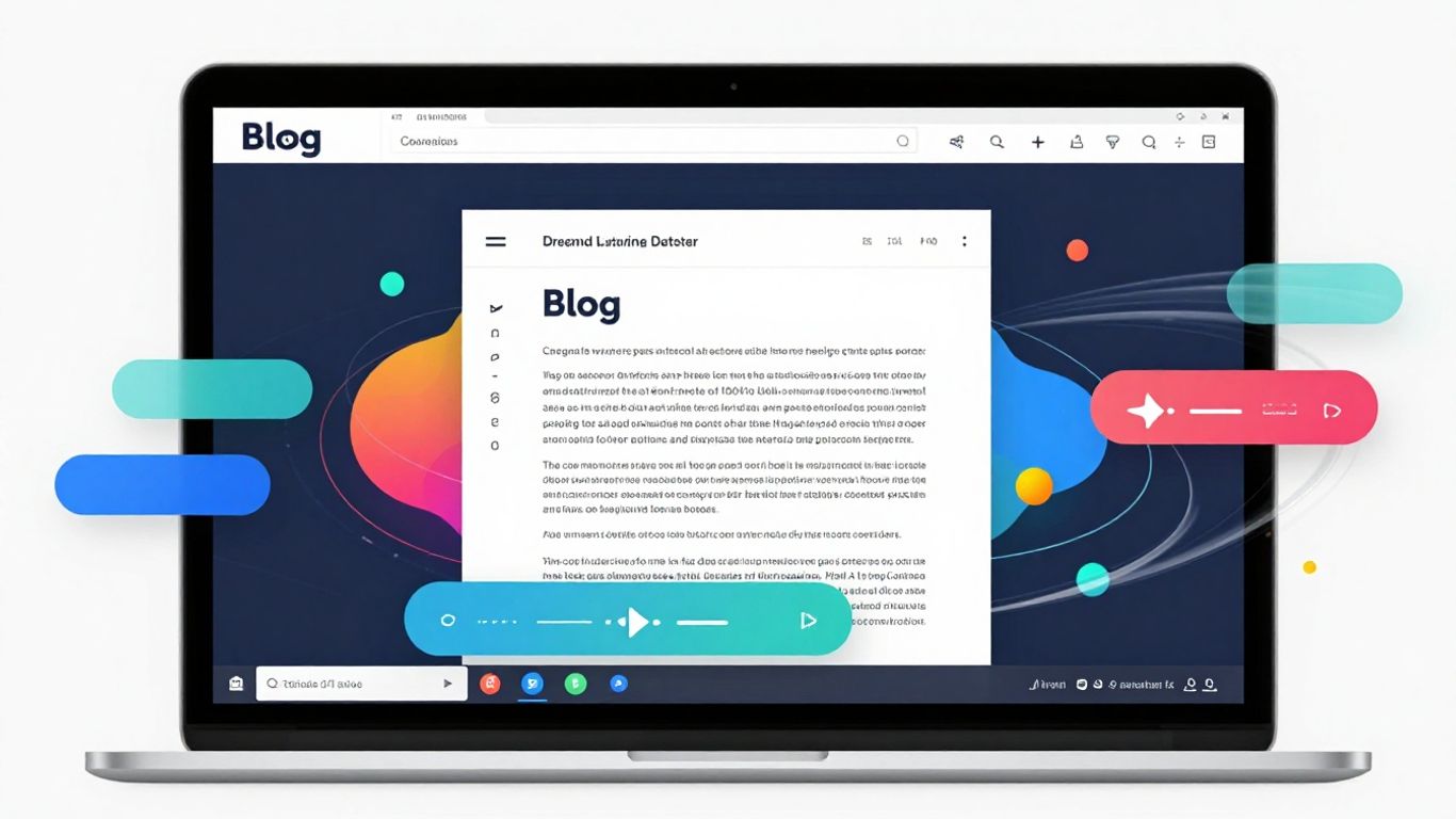 AI blog to video converter interface