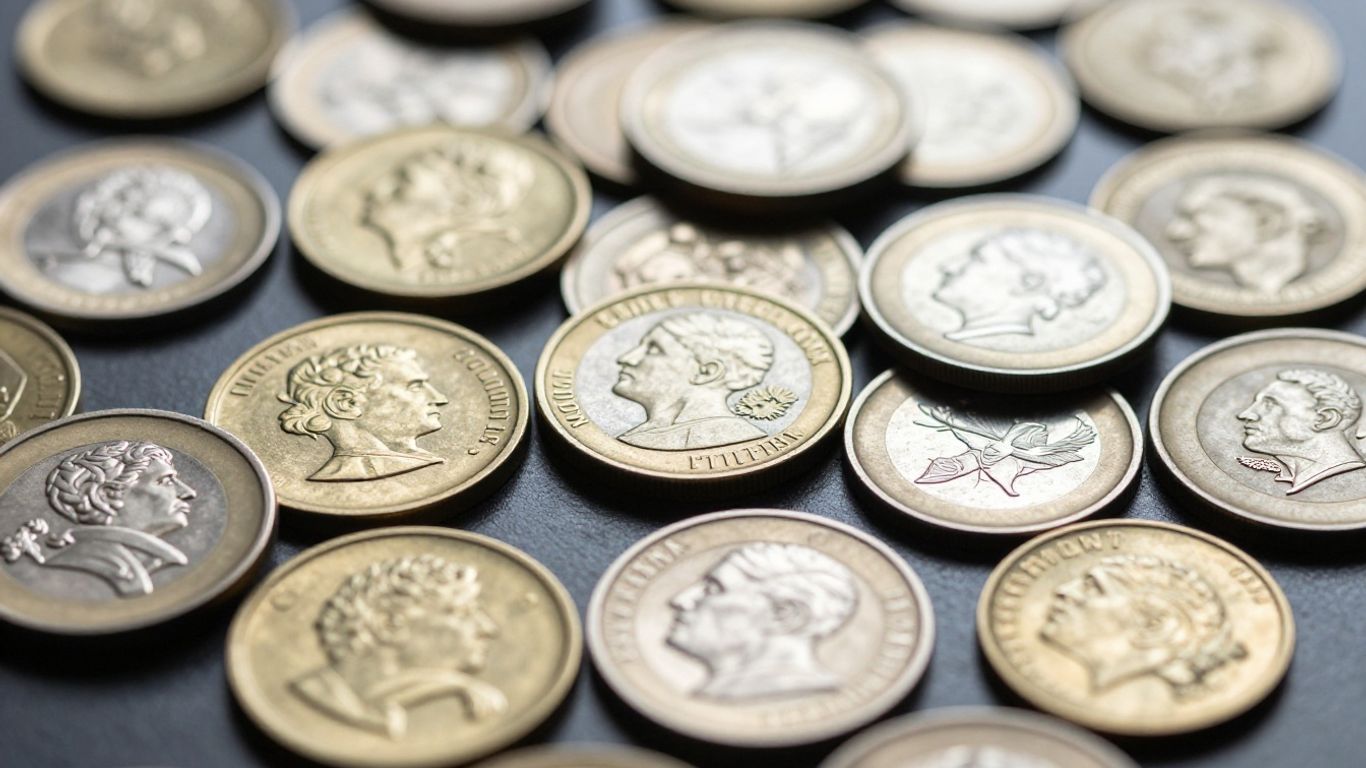 Collection of gold and silver coins