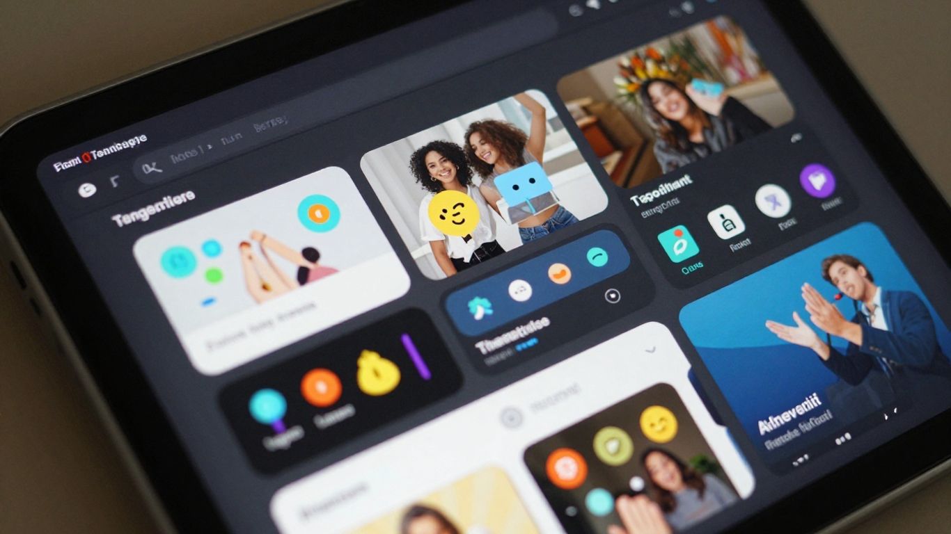 Interface d'un outil IA de création de contenu vidéo
