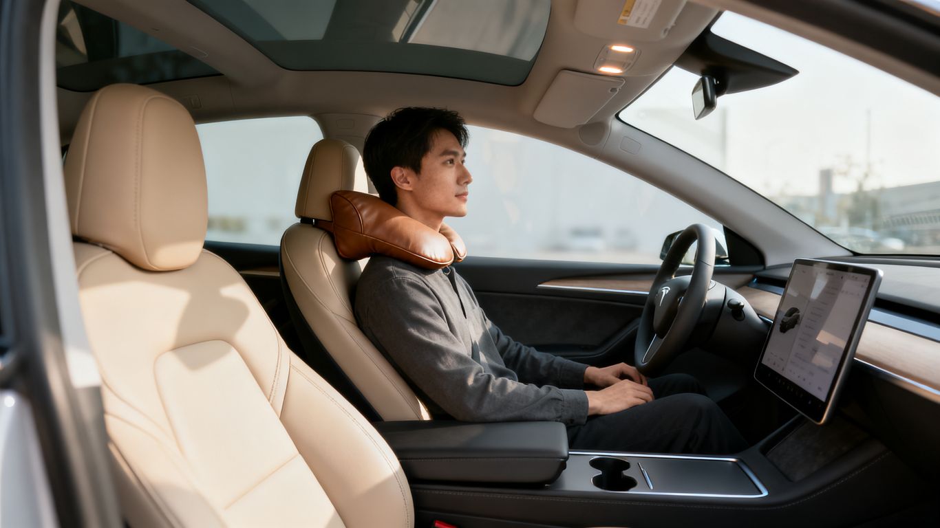 Tesla Neck Pillow Setup for Tall Drivers: Placement and Fit Tips