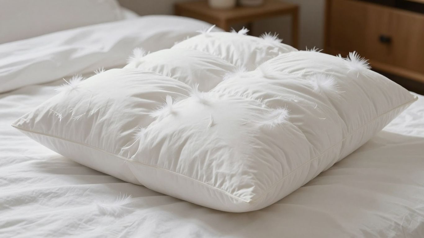 Plush Parachute down pillow on a bed