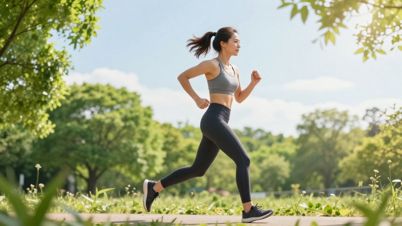 Person in motion, vibrant health, weight loss journey.