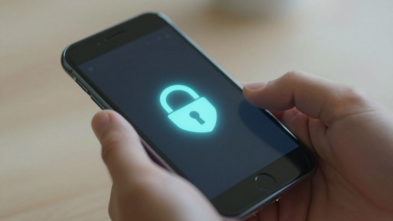 Secure login on a smartphone screen.