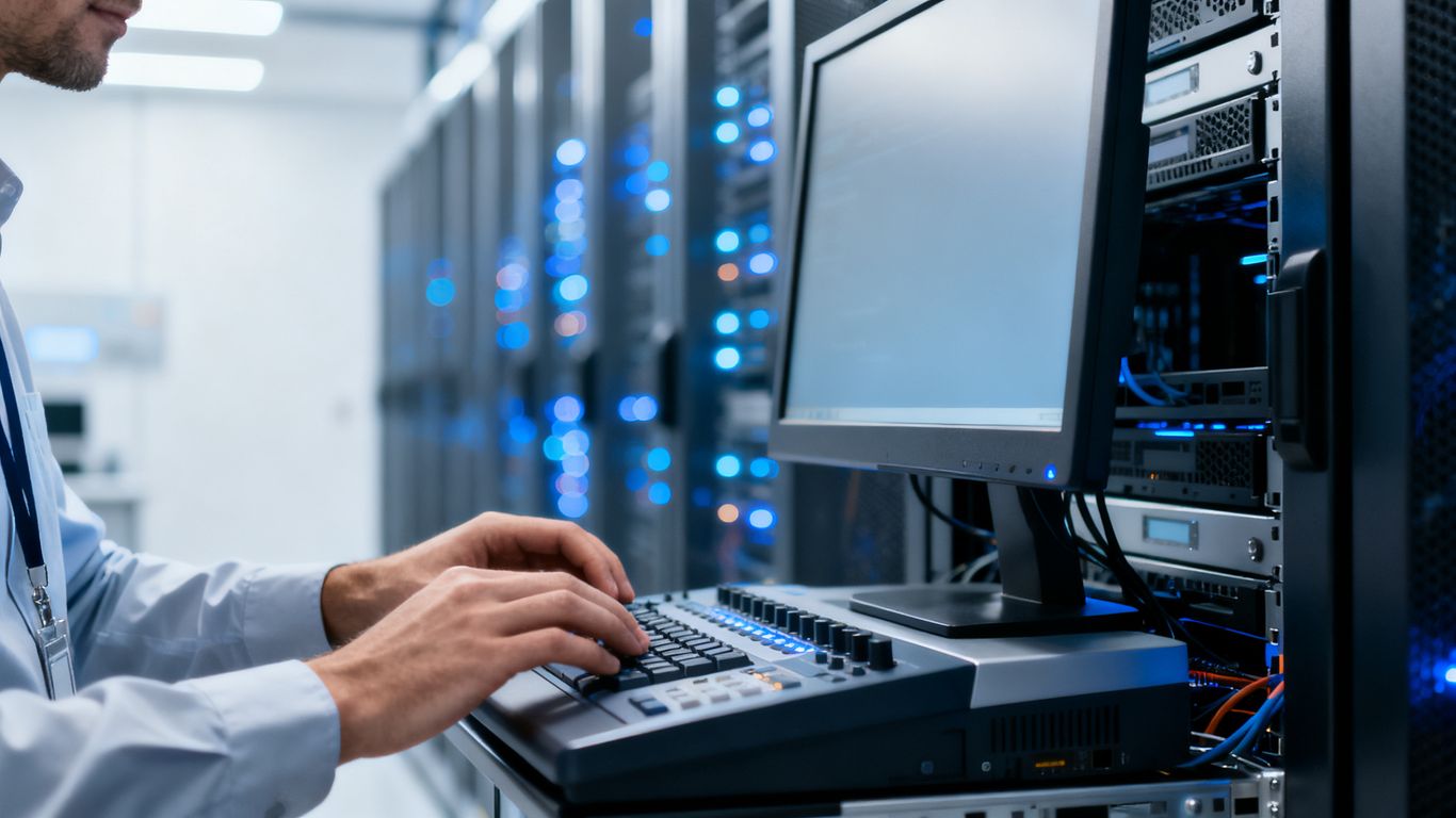 Técnicos especializados resolviendo incidencias de hardware en oficinas