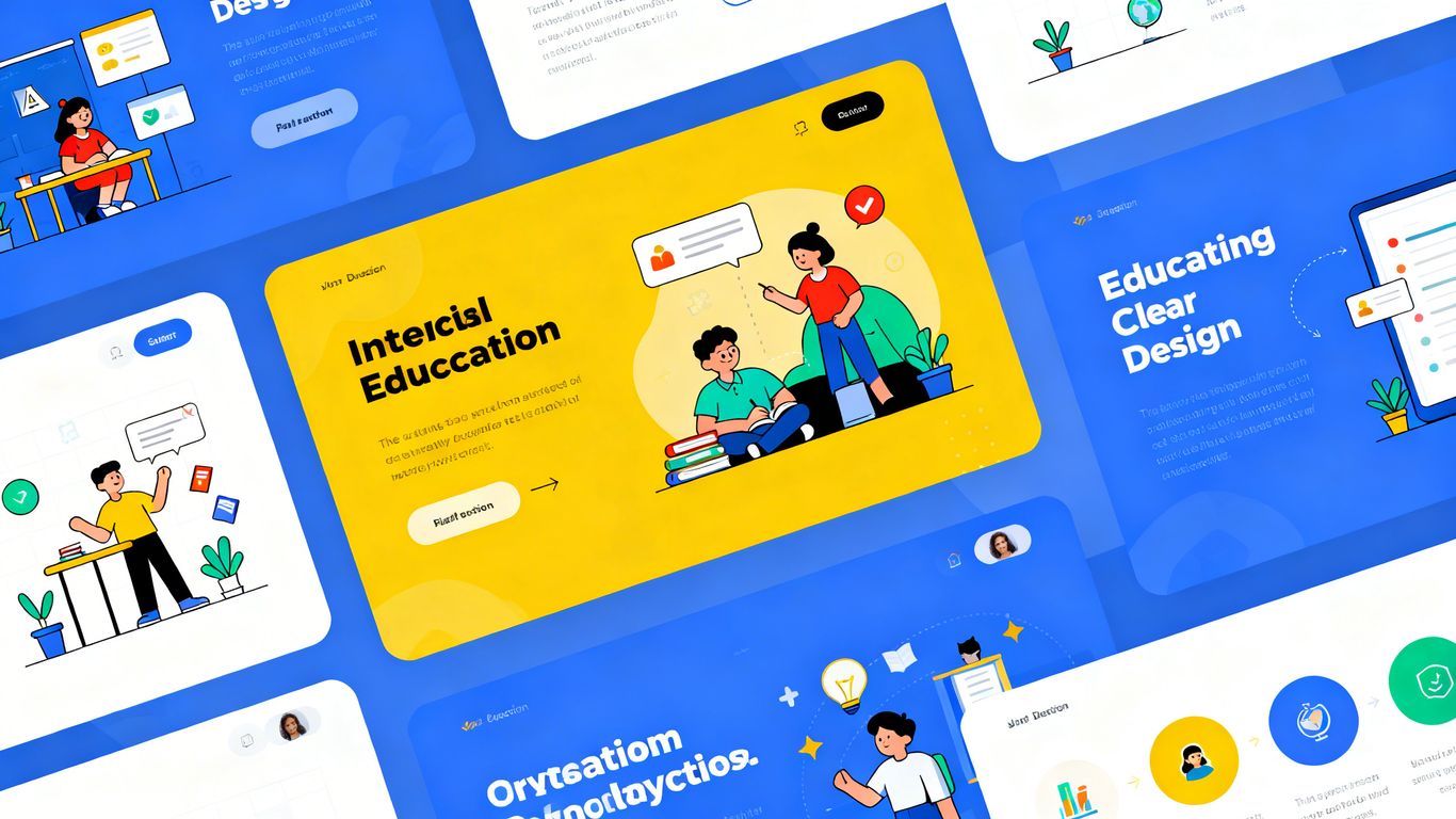 Visual design elements in educational materials.
