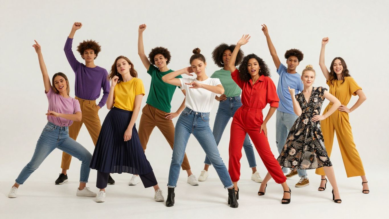 Personas diversas en movimiento, resultados variados.