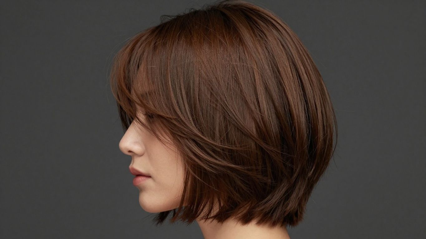 Woman with U-shaped haircut for thinning hair