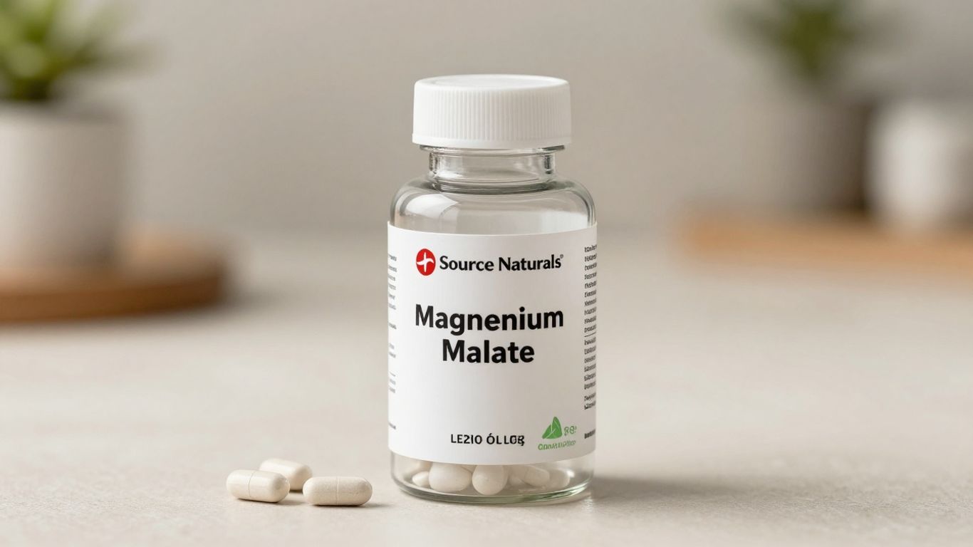 Source Naturals Magnesium Malate liquid supplement bottle.